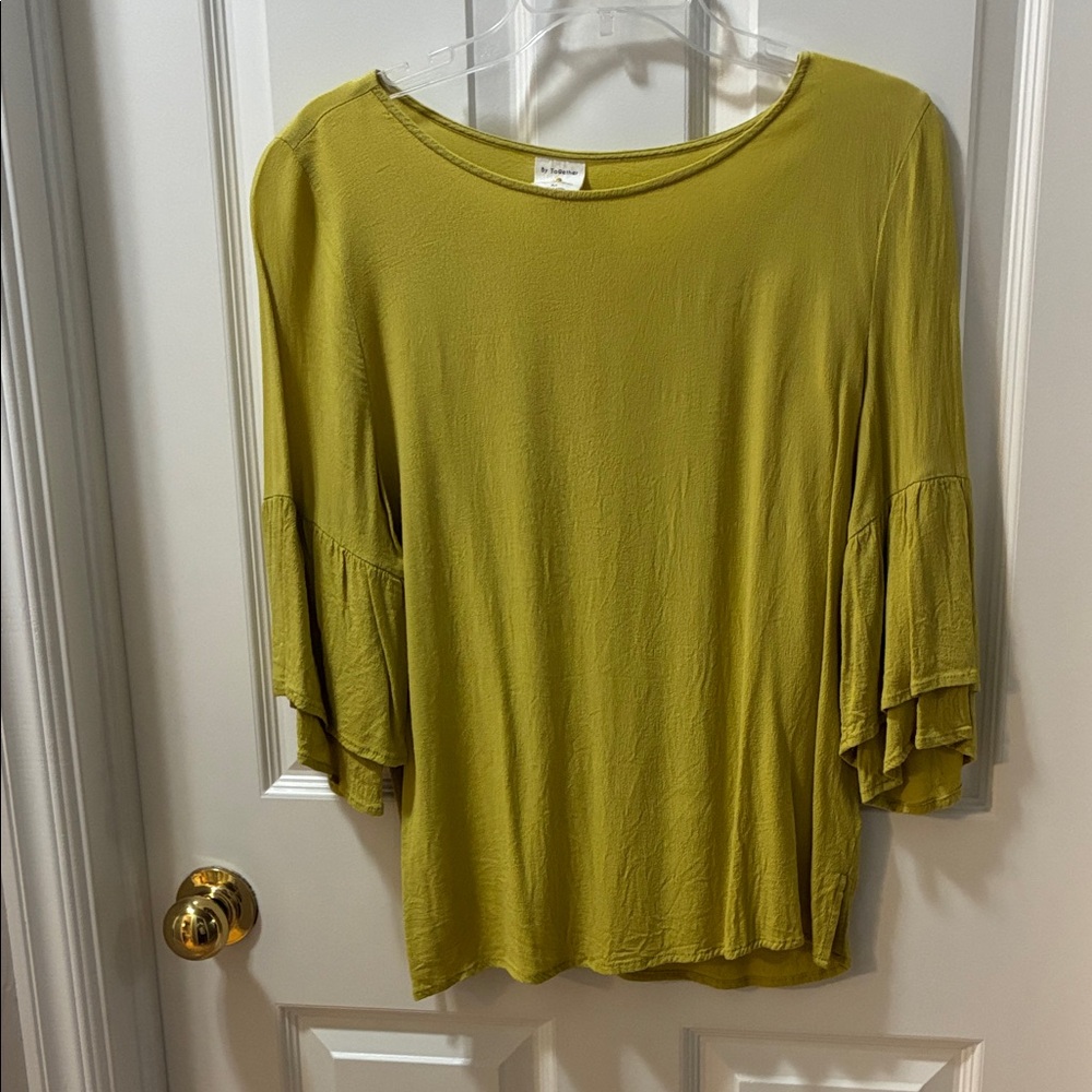 By Together Mustard Layered Sleeve Blouse